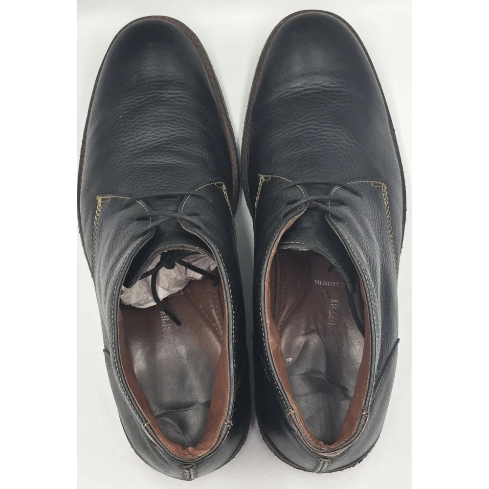 Johnston Murphy Copeland Sheepskin Leather Chukka Boot Men 13M Black Crepe Sole